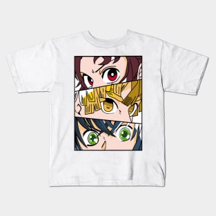 Demon Slayer Trio - Tanjiro, Zenitsu and Inosuke Kids T-Shirt